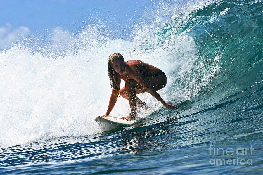 A girl SURFING IN GOKARNA