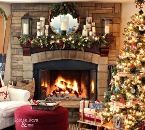 fireplace decoration ideas for christmas