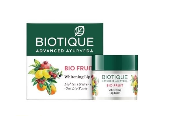 Biotique Fruit Whitening Lip Balm for dark lips