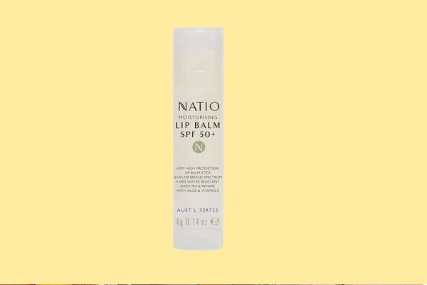 Natio Moisturizing Lip Balm SPF 50+ for dark lips