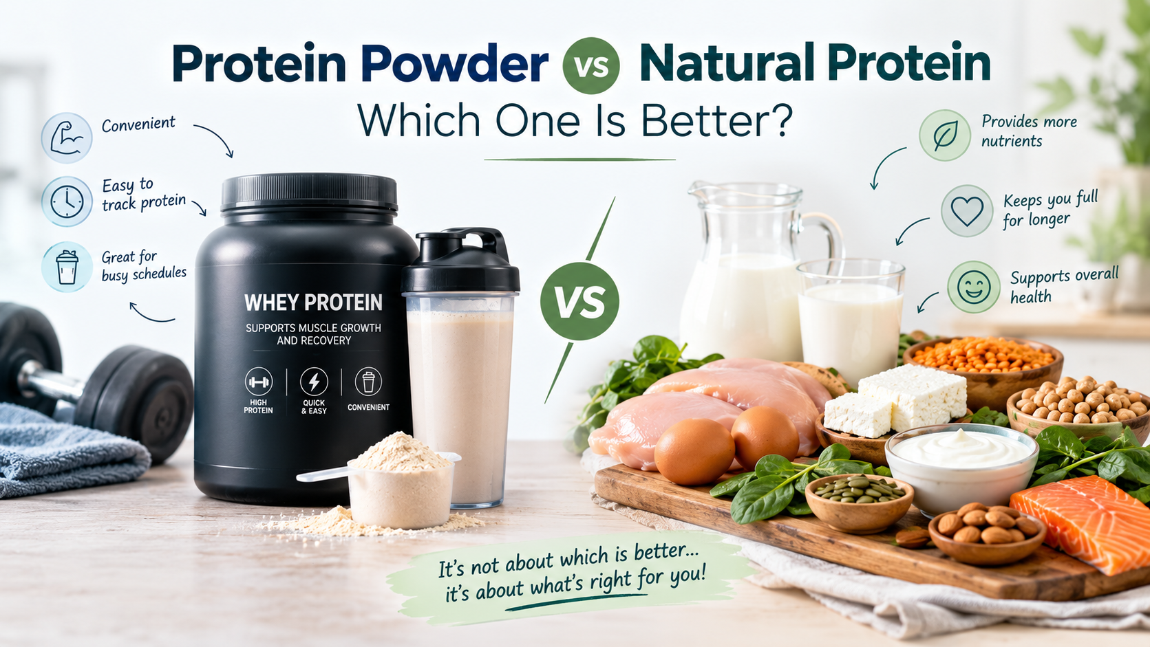 Protien powder vs natural protein food
